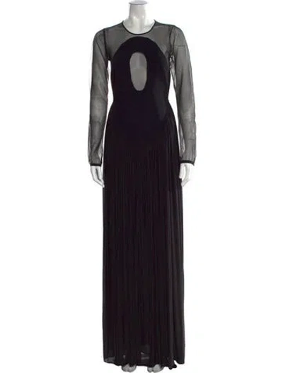 Pre-owned Et Ochs Crew Neck Long Dress In Black