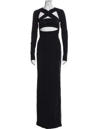 Pre-owned Et Ochs Crew Neck Long Dress In Blue
