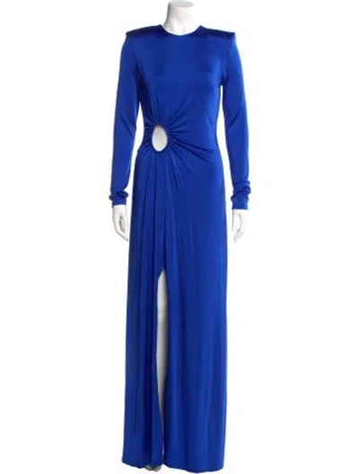 Pre-owned Et Ochs Crew Neck Long Dress W/ Tags In Blue