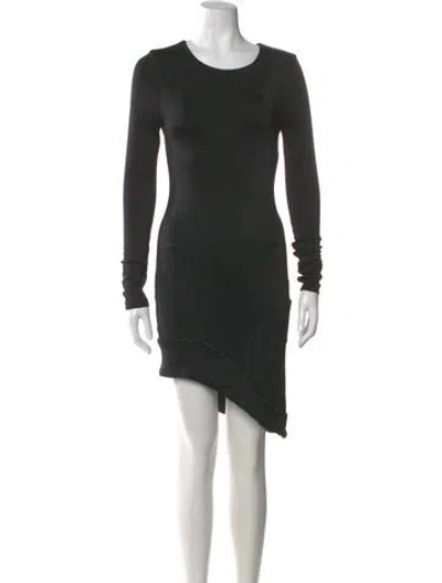 Pre-owned Et Ochs Crew Neck Mini Dress In Black