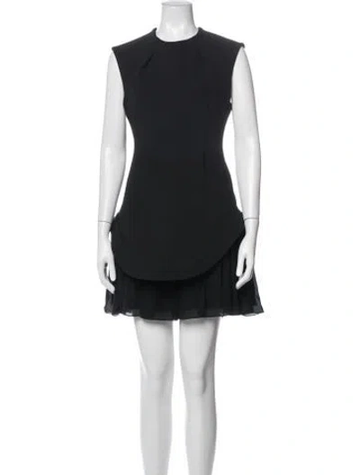 Pre-owned Et Ochs Crew Neck Mini Dress In Black