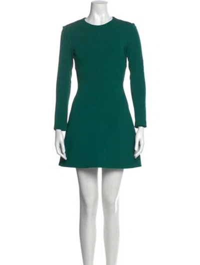 Pre-owned Et Ochs Crew Neck Mini Dress In Green