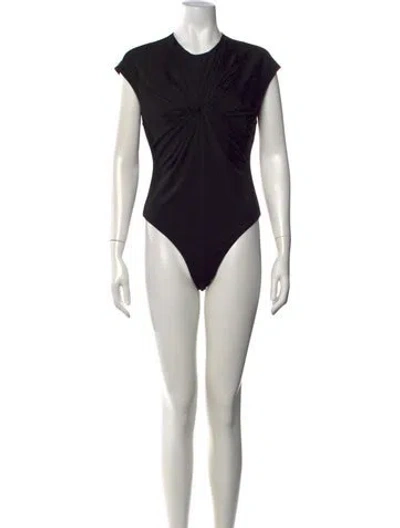 Pre-owned Et Ochs Crew Neck Short Sleeve Bodysuit In Black