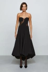 Et Ochs Daniella Strapless High-low Bubble Gown In Black