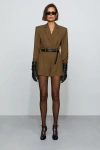 Et Ochs Deon Jacket Bodysuit In Brown