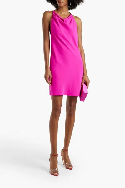 Et Ochs Ella Crystal Embellished Crepe Halterneck Mini Dress In Pink