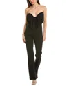 Et Ochs Gabriel Strapless Gathered Glossed-jersey Jumpsuit In Black