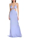 Et Ochs Gloss Cut-out Stretch-woven Maxi Dress In Blue