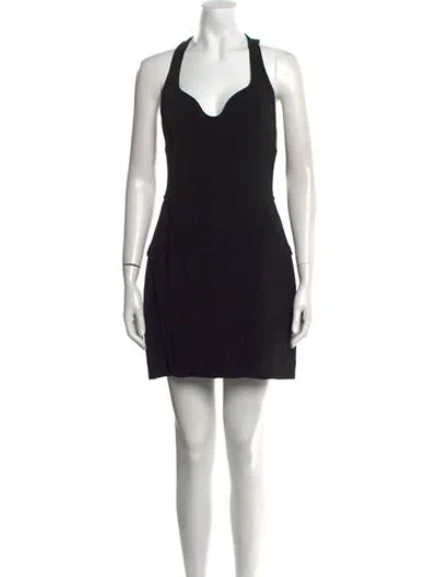 Pre-owned Et Ochs Halterneck Mini Dress In Black