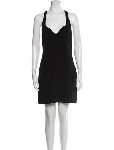 Pre-owned Et Ochs Halterneck Mini Dress In Black