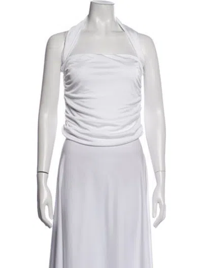 Pre-owned Et Ochs Halterneck Sleeveless Top In White