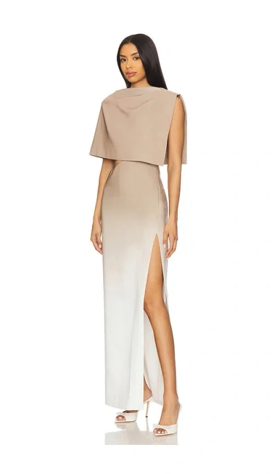 Et Ochs Helena Dress In Taupe,ivory