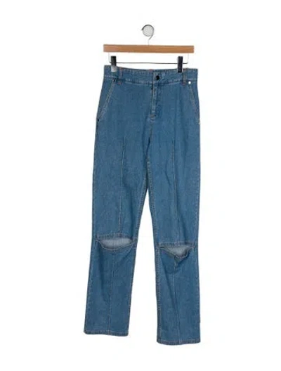 Pre-owned Et Ochs High-rise Straight Leg Jeans In Blue