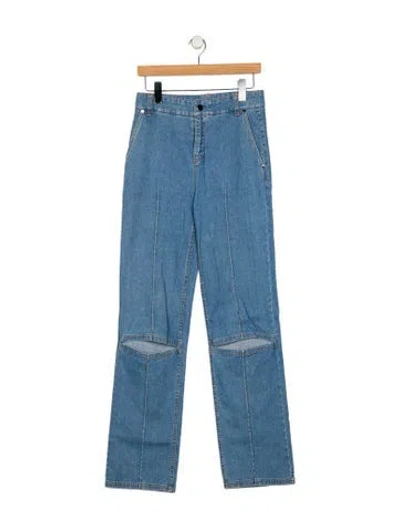 Pre-owned Et Ochs High-rise Straight Leg Jeans In Blue