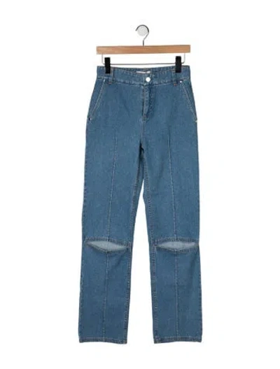 Pre-owned Et Ochs High-rise Straight Leg Jeans W/ Tags In Blue