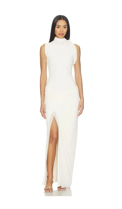 Et Ochs Imogen Knit Combo Gown In White