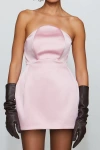 Et Ochs Jaxon Strapless Satin Dress In Pink