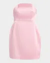 Et Ochs Jaxon Strapless Satin Dress In Pink