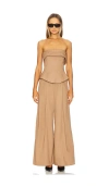 Et Ochs Jordan Corset Bustier Jumpsuit In Beige