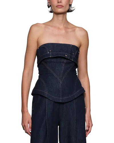 Et Ochs Jordan Corset Bustier Jumpsuit In Blue