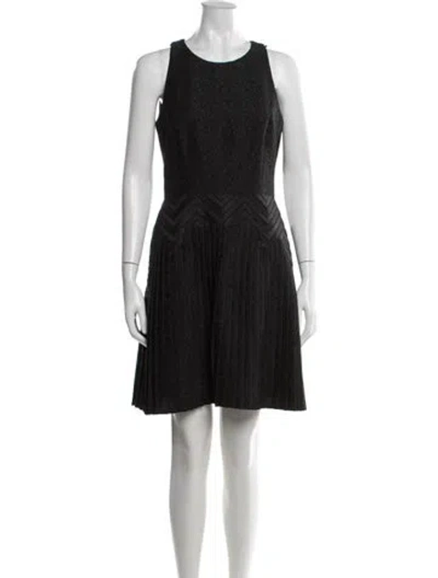 Pre-owned Et Ochs Lace Pattern Mini Dress In Black