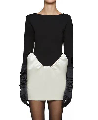 Et Ochs Marley Knit Combo Dress In Black