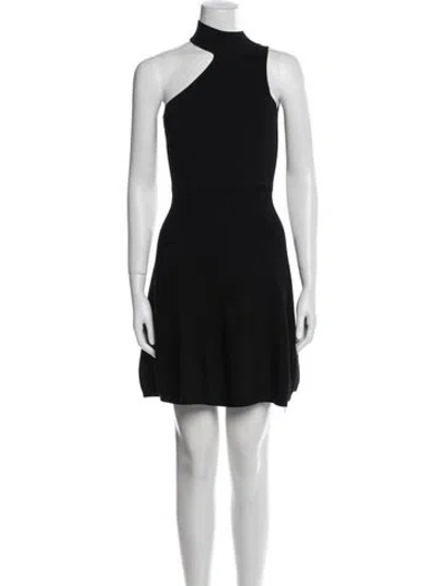 Pre-owned Et Ochs Mock Neck Mini Dress In Black
