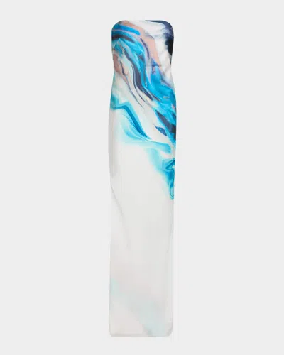 Et Ochs Nessa Strapless Column Gown In White
