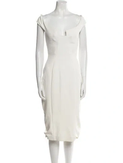 Pre-owned Et Ochs Nylon Midi Length Dress In White