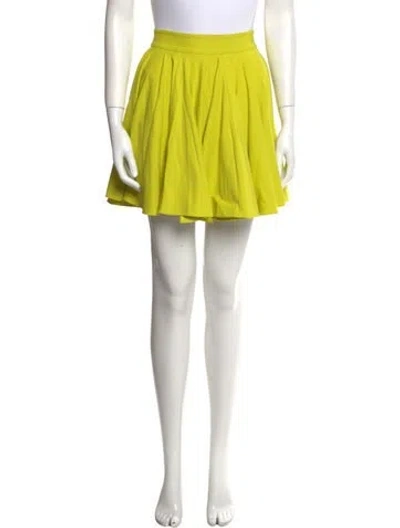 Pre-owned Et Ochs Nylon Mini Skirt In Yellow