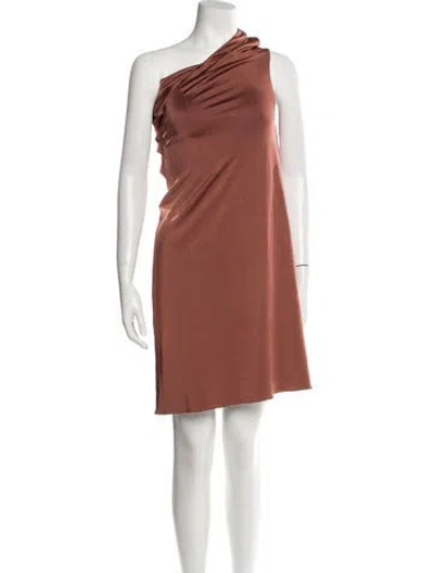 Pre-owned Et Ochs One-shoulder Knee-length Dress In Neutral