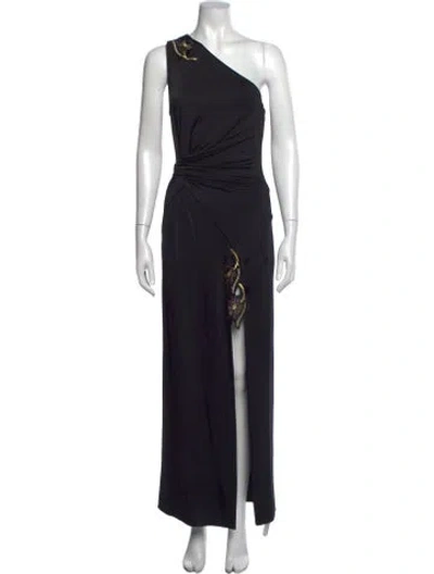 Pre-owned Et Ochs One-shoulder Long Dress In Black