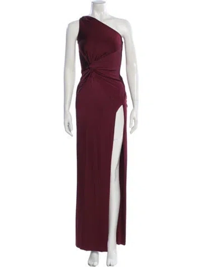 Pre-owned Et Ochs One-shoulder Long Dress In Burgundy