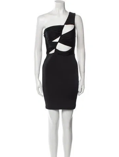 Pre-owned Et Ochs One-shoulder Mini Dress In Black