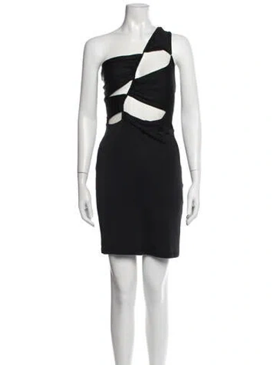 Pre-owned Et Ochs One-shoulder Mini Dress In Black