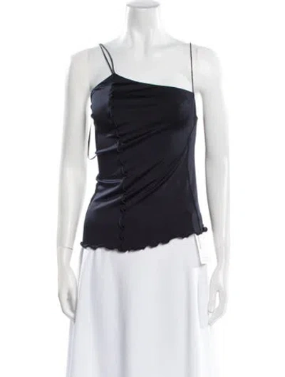 Pre-owned Et Ochs One-shoulder Sleeveless Top W/ Tags In Blue