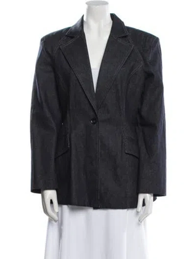 Pre-owned Et Ochs Plaid Print Jacket In Gray