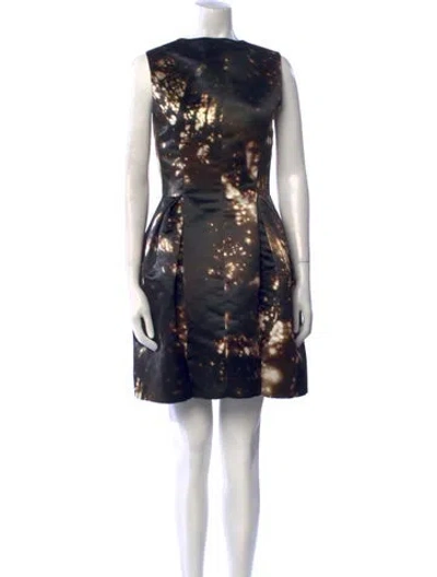 Pre-owned Et Ochs Printed Mini Dress In Black