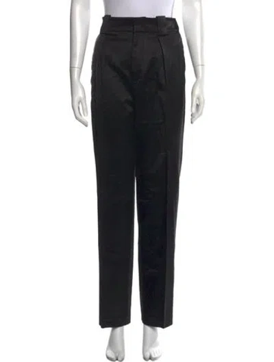 Pre-owned Et Ochs Printed Straight Leg Pants In Black