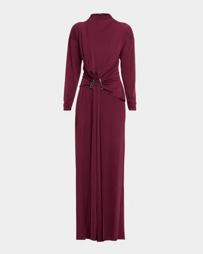 ET OCHS REMINGTON DRAPED MATTE JERSEY COLUMN GOWN