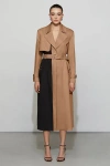 Et Ochs Ryder Trench Coat In Camel/black