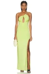 Et Ochs One-shoulder Cutout Stretch-jersey Gown In Firefly