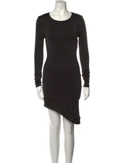 Pre-owned Et Ochs Scoop Neck Knee-length Dress In Black