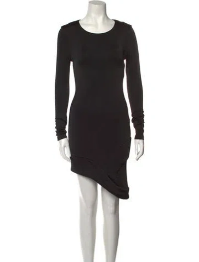 Pre-owned Et Ochs Scoop Neck Knee-length Dress In Black