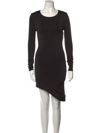 Pre-owned Et Ochs Scoop Neck Knee-length Dress In Black