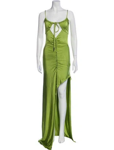 Pre-owned Et Ochs Scoop Neck Long Dress In Green