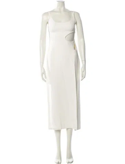 Pre-owned Et Ochs Scoop Neck Long Dress In Neutral