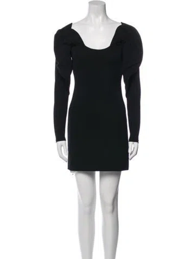Pre-owned Et Ochs Scoop Neck Mini Dress In Black