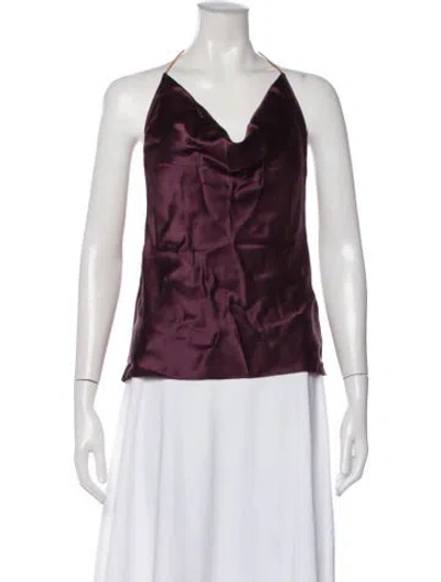 Pre-owned Et Ochs Silk Halterneck Top In Brown
