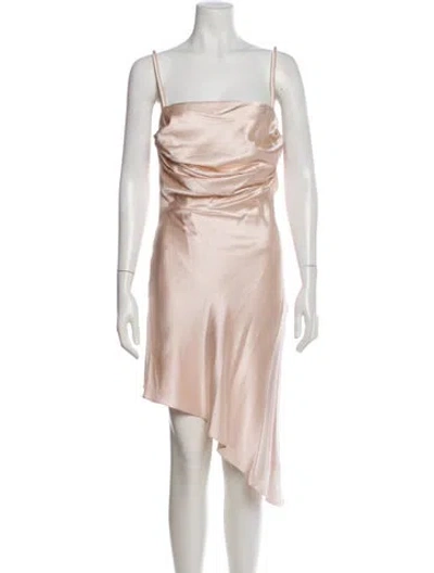Pre-owned Et Ochs Silk Midi Length Dress In Pink